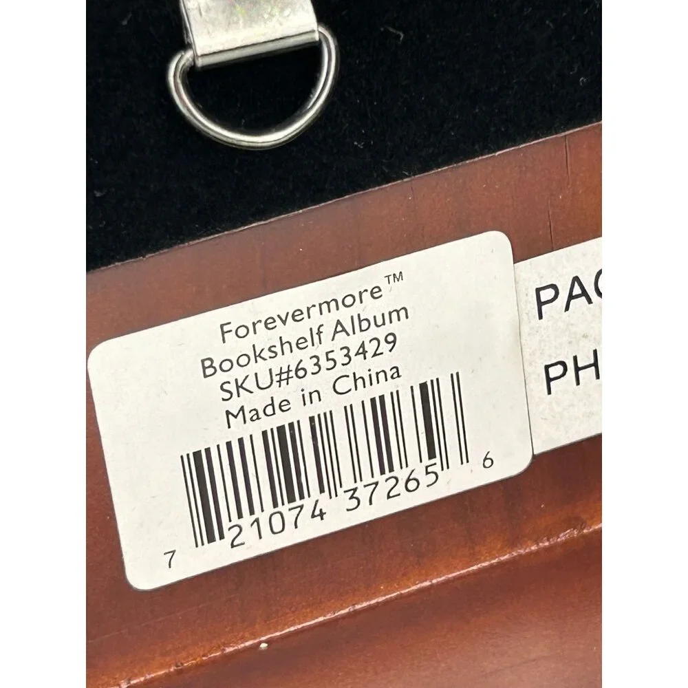 Lenox Forevermore Bookshelf Photo Album Wood Silver Tone Hearts Storage READ